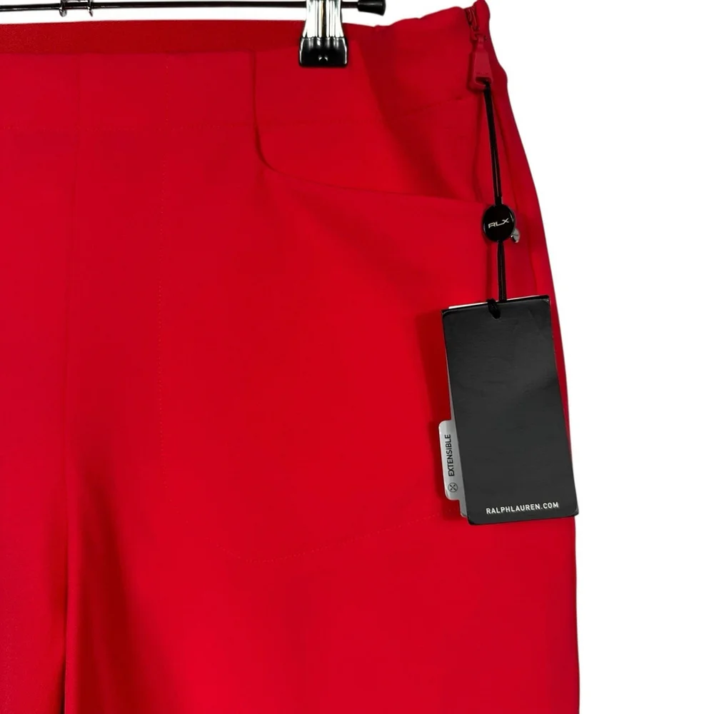 RLX Ralph Lauren Womens Golf Pants 10 Red Nylon Spandex NWT MSRP $168 - Picture 3 of 11
